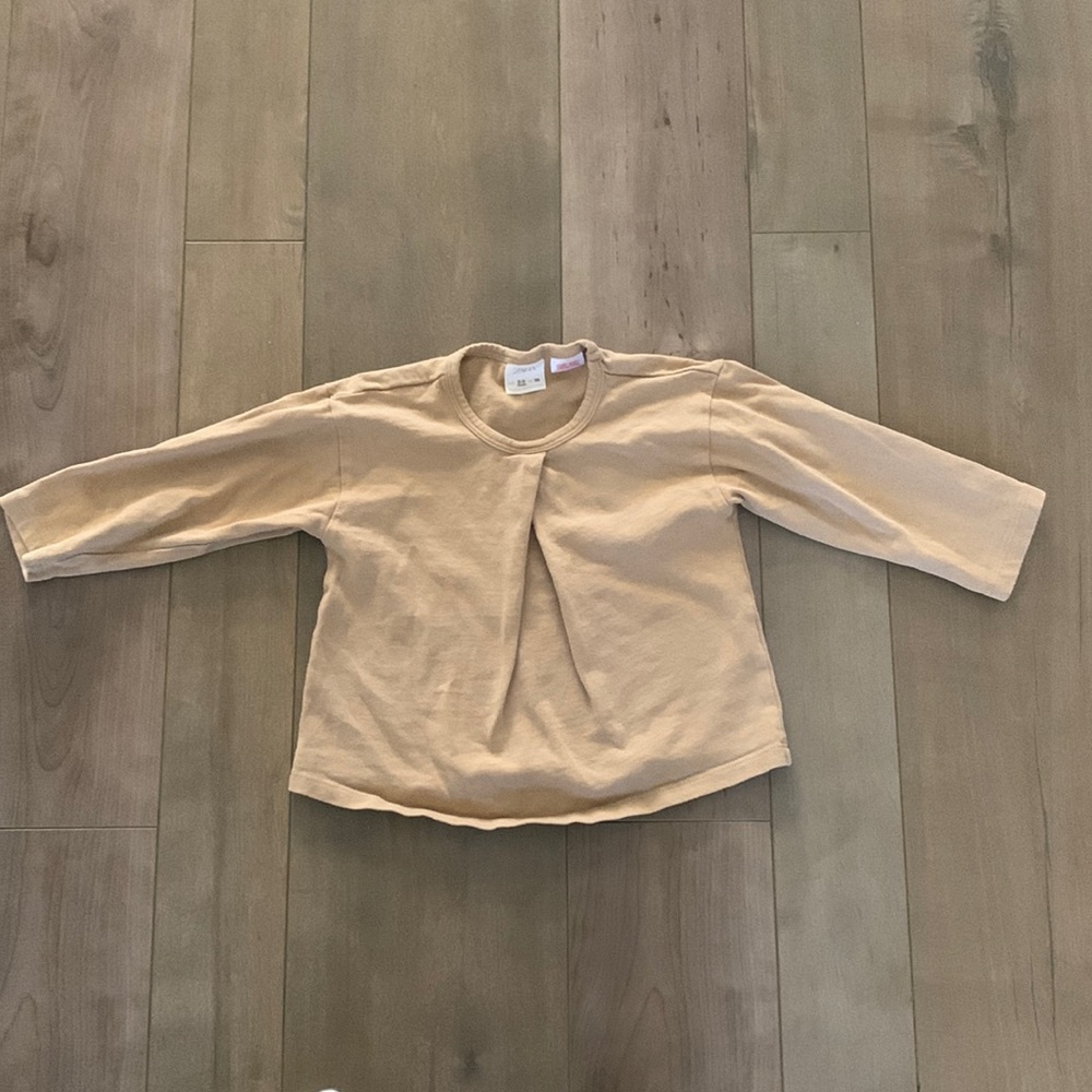 Zara beige long-sleeve top | Size 3T |